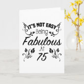 Fabulous 75. Geburtstag Karte (Gelbe Blume)