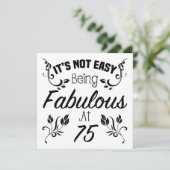 Fabulous 75. Geburtstag Karte (Stehend Vorderseite)