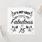 Fabulous 75. Geburtstag Karte (Vorderseite/Rückseite Beispiel)