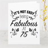 Fabulous 75. Geburtstag Karte (Gelbe Blume)