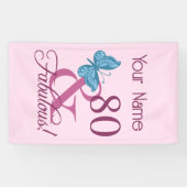 Fabulous 80. Geburtstag Banner (Horizontal)