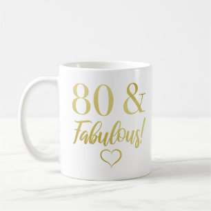 Fabulous 80. Geburtstag (Gold) Kaffeetasse