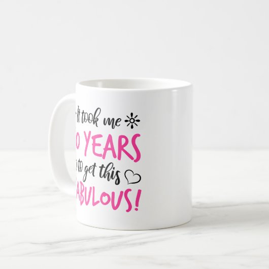 Fabulous 80. Geburtstag Kaffeetasse (Vorderseite Links)