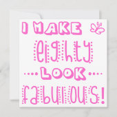 Fabulous 80. Geburtstag Karte (Vorderseite)