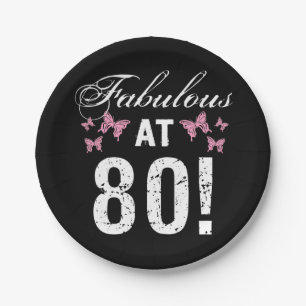 Fabulous 80. Geburtstag Pappteller