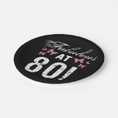Fabulous 80. Geburtstag Pappteller (Schrägansicht)