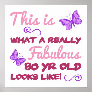 Fabulous 80. Geburtstag Poster
