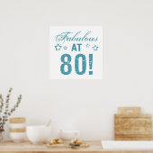 Fabulous 80. Geburtstag Poster (Küche)