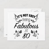 Fabulous 80. Geburtstag Postkarte (Vorne/Hinten)