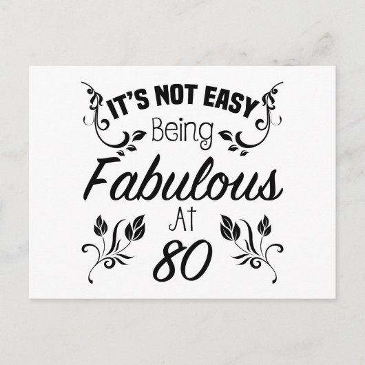 Fabulous 80. Geburtstag Postkarte (Vorderseite)