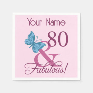 Fabulous 80. Geburtstag Serviette