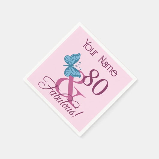 Fabulous 80. Geburtstag Serviette (Ecke)