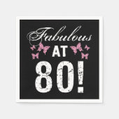 Fabulous 80. Geburtstag Serviette (Vorderseite)