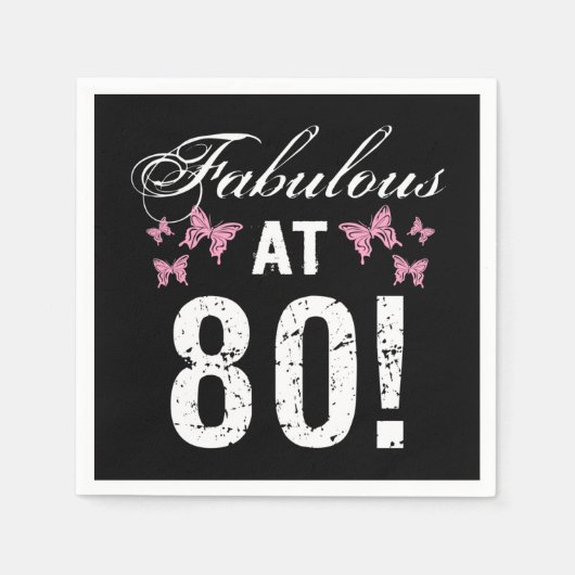 Fabulous 80. Geburtstag Serviette (Vorderseite)