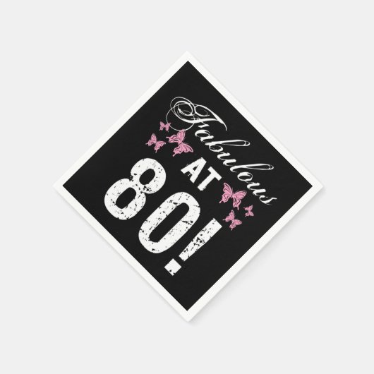 Fabulous 80. Geburtstag Serviette (Ecke)