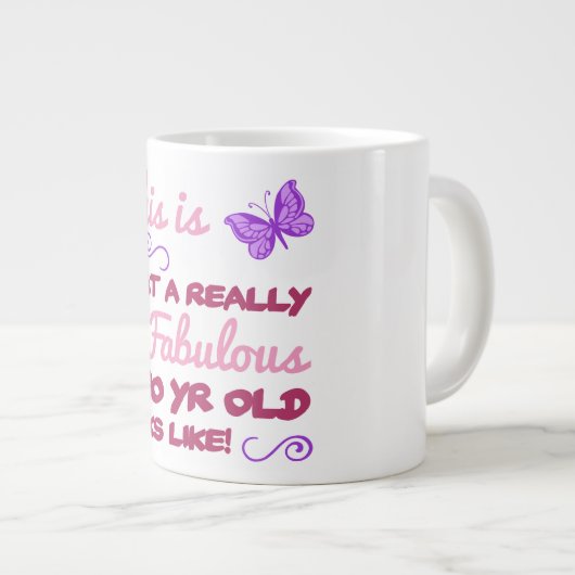 Fabulous 90. Geburtstag Jumbo-Tasse (Vorderseite Rechts)