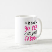 Fabulous 90. Geburtstag Kaffeetasse (VorderseiteRechts)