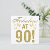 Fabulous 90. Geburtstag Karte (Stehend Vorderseite)