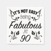 Fabulous 90. Geburtstag Serviette (Vorderseite)