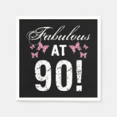 Fabulous 90. Geburtstag Serviette (Vorderseite)