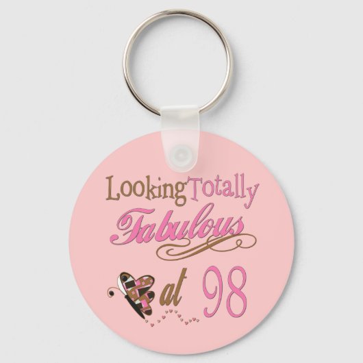 Fabulous 98. Geburtstag Schlüsselanhänger (Vorderseite)