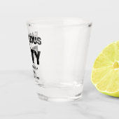 Fabulous and Fifty Birthday Black Bold Script Schnapsglas (Rechts)