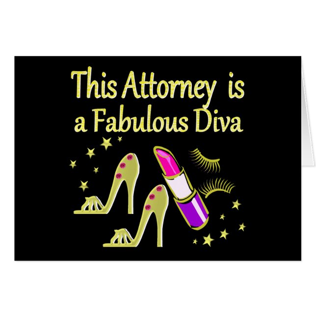 FABULOUS ATTORNEY DIVA DESIGN (Vorderseite (Horizontal))