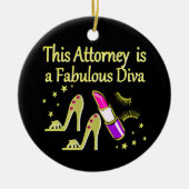 FABULOUS ATTORNEY DIVA DESIGN KERAMIKORNAMENT (Vorne)