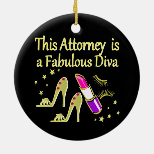 FABULOUS ATTORNEY DIVA DESIGN KERAMIKORNAMENT (Hinten)