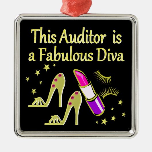 FABULOUS ATTORNEY DIVA DESIGN SILBERNES ORNAMENT (Vorne)