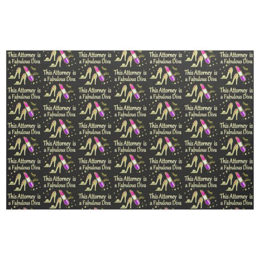 FABULOUS ATTORNEY DIVA DESIGN STOFF (Fat Quarter (45,7 x 55,9 cm))
