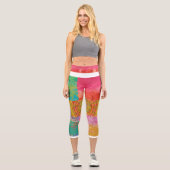 Fabulous Aztec Design2 Capri Leggings (Vorderseite)