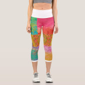 Fabulous Aztec Design Capri Leggings (Vorderseite)