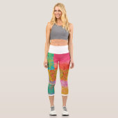 Fabulous Aztec Design Capri Leggings (Vorderseite)