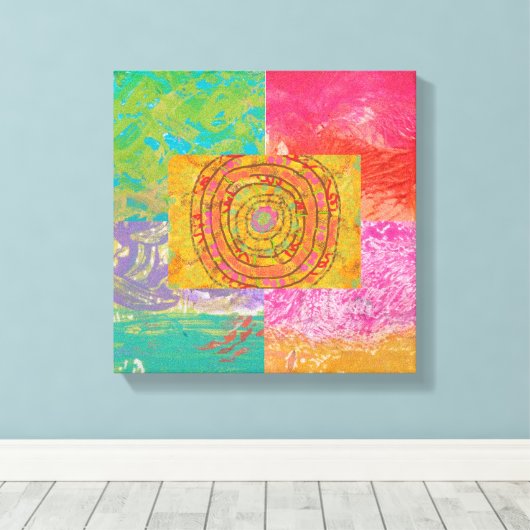 Fabulous Aztec Design Leinwanddruck (Insitu (Holzboden))