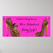 Fabulous Baby Shower Baby Niedlich Girl Leopard Sc Poster (Vorne)