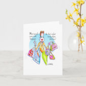 Fabulous Baggage card Karte (Gelbe Blume)