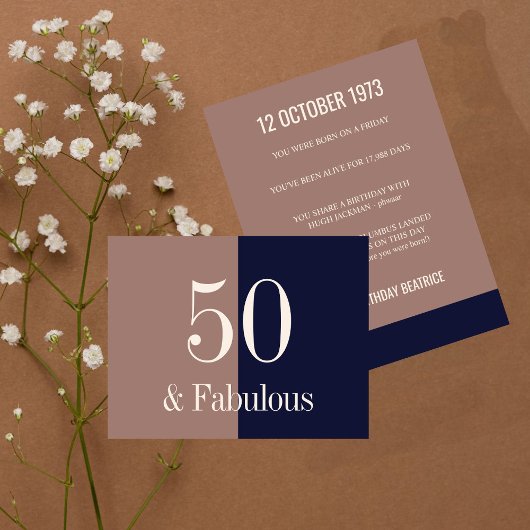 Fabulous bei 50 Moderne Typografie Navy und Mocha