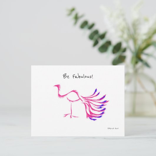 Fabulous Bird Postkarte (Stehend Vorderseite)