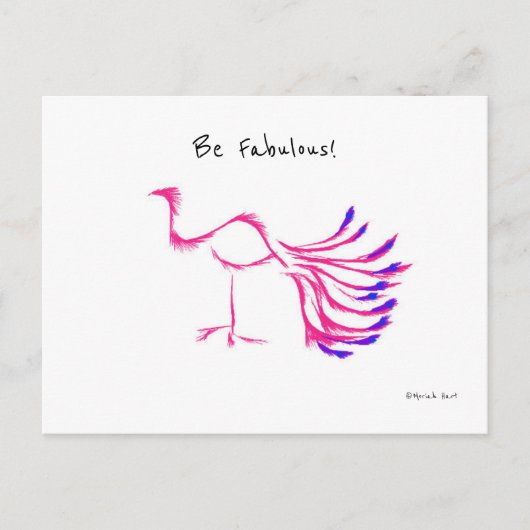 Fabulous Bird Postkarte (Vorderseite)