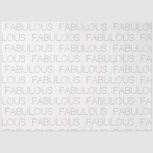 Fabulous Birthday Modern Typografy Birthday Seidenpapier (Vorderseite)