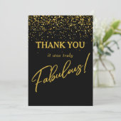 Fabulous Birthday Photo Thank You Card Karte (Stehend Vorderseite)