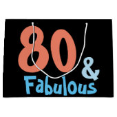 Fabulous Black Birthday Große Geschenktüte (Vorderseite)