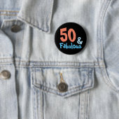 Fabulous Black Birthday Party Button (Beispiel)