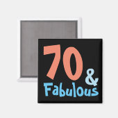 Fabulous Black Birthday Party Magnet (Vorderseite/Rückseite)