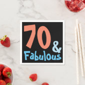 Fabulous Black Birthday Party Serviette (Beispiel)