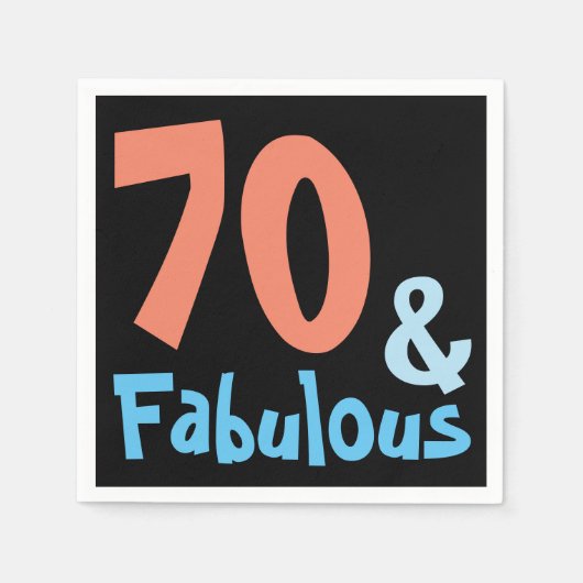 Fabulous Black Birthday Party Serviette (Vorderseite)