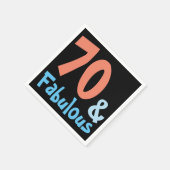 Fabulous Black Birthday Party Serviette (Ecke)