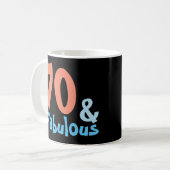 Fabulous Black Retro Birthday Kaffeetasse (Vorderseite Links)
