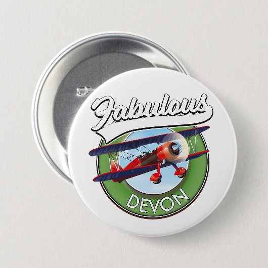 Fabulous Devon Reise Patch. Button (Vorne & Hinten)